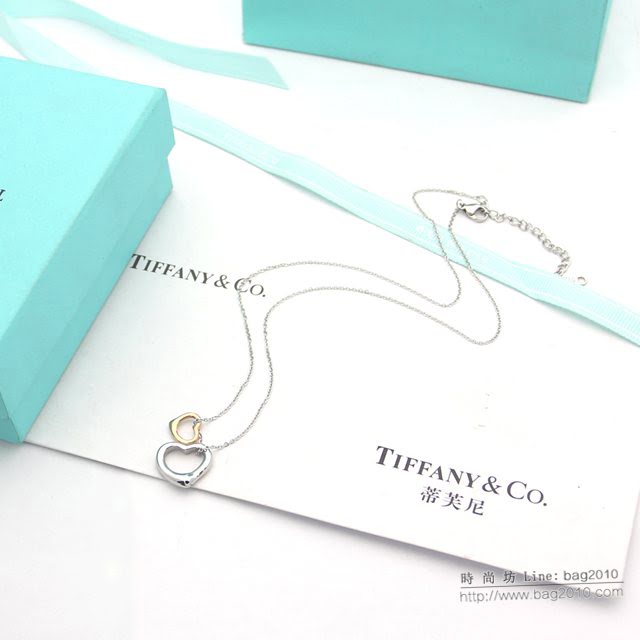 Tiffany飾品 蒂芙尼女士專櫃爆款雙心環扣項鏈 Tiffany  zgt1790
